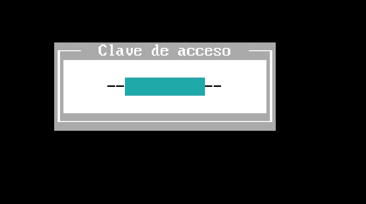Pantalla de clave de acceso de la aplicación antigua, bloqueada